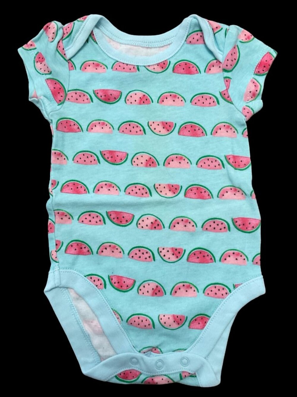 🌻10/$25 - Blue/Pink Watermelon Print Onesie
